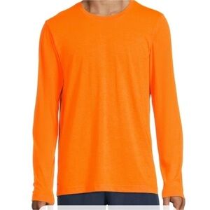 ATHLETIC Works Men’s Small orange long sleeve tee crewneck lightweight